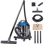 Scheppach Nass- und Trockensauger NTS20 inkl. umfangreichem Zubehörpaket - 1200 W | 20 L Edelstahlbehälter | Ausblasfunktion