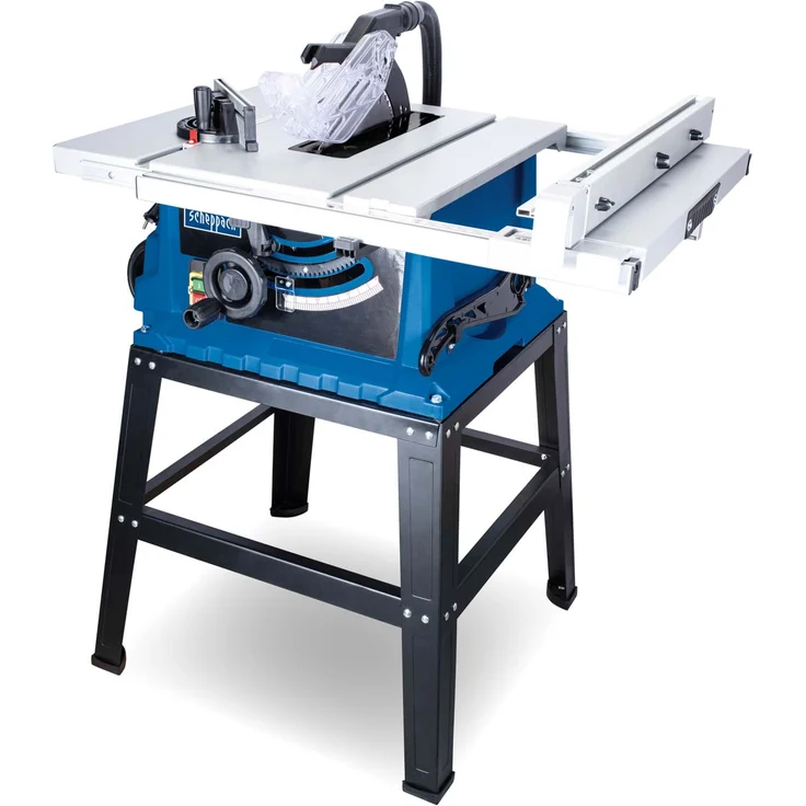 Scheppach HS105 Tischkreissäge mit Untergestell | 230V 2000W | Schnitthöhe 75mm | Sägeblatt Ø255mm | schwenkbar bis 45° | Tischverbreiterung 640x920mm | inkl. Querschneidlehre & Parallelanschlag – Bild 1