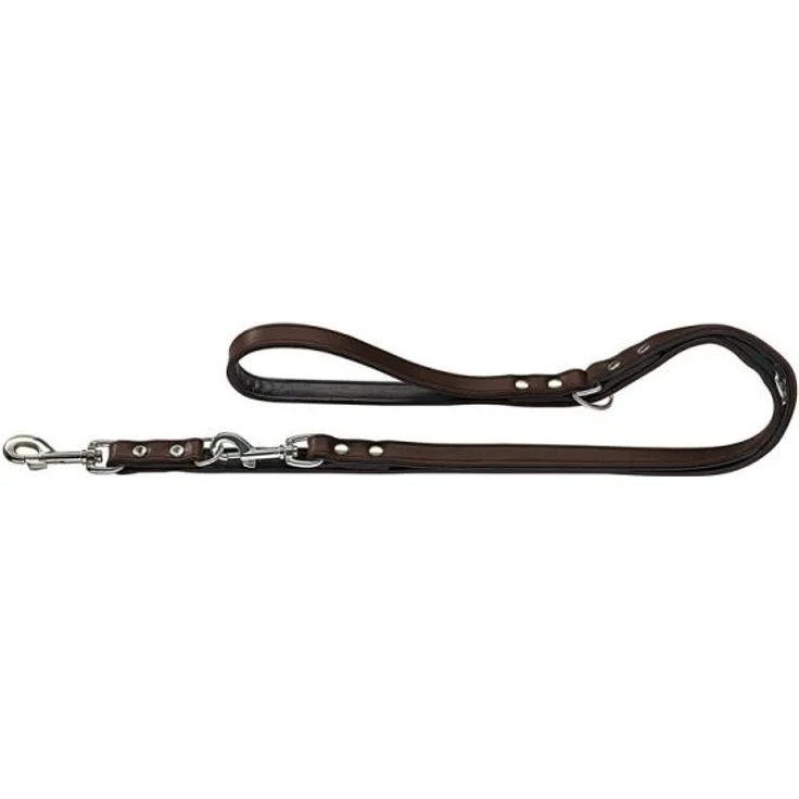 Hunter Hunde-Leine verstellbar Basic braun-schwarz 18-200