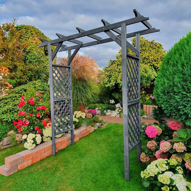 Promadino Pergola Bamberg ohne Pflanzkästen, grau