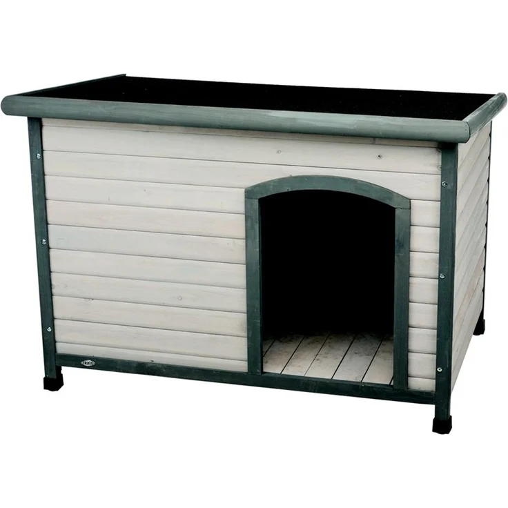 natura Hundehütte Classic mit Flachdach L:116 82 79cm grau – Bild 1