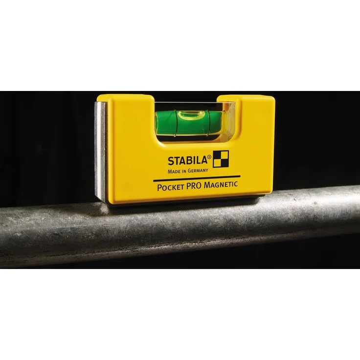 STABILA Mini-Wasserwaage Pocket PRO Magnetic mit Gürtel-Clip, 7 cm, starker Seltenerd-Magnet, 1 Horizontal-Libelle, Made in Germany – Bild 5