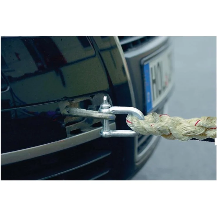 Auto-Abschleppseil 2500kg Sisal Schäkel/Schäkel L.400cm D.16mm – Bild 2