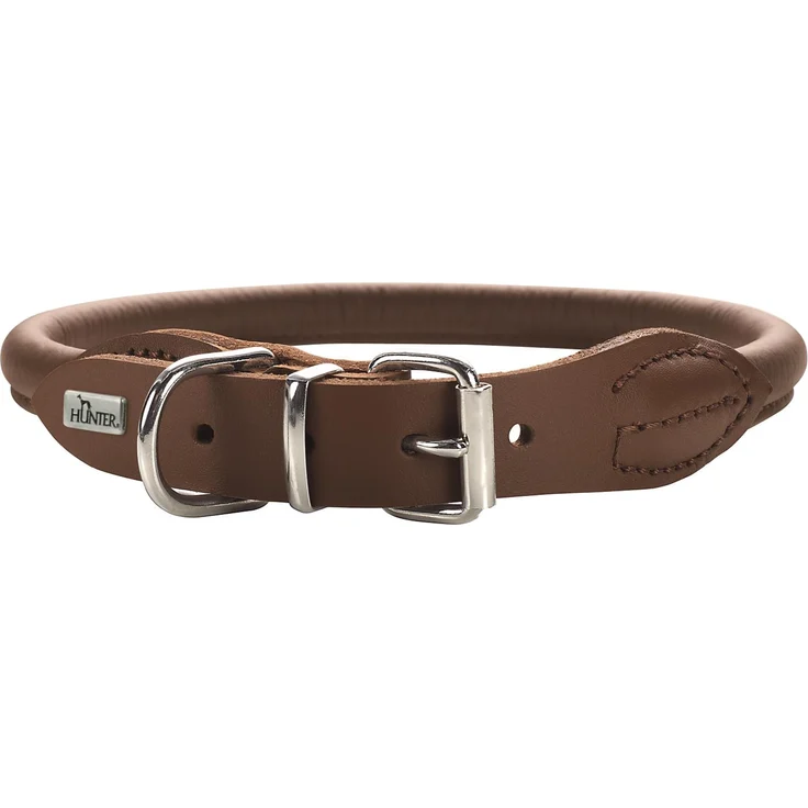 Hunter Hunde-Halsband Round & Soft braun M – Bild 1
