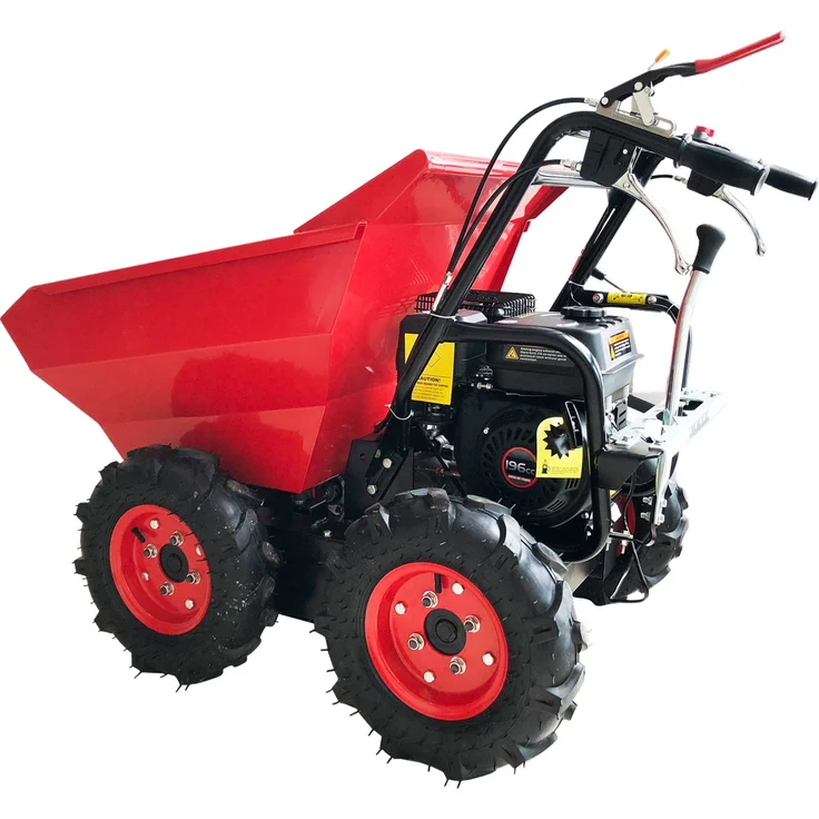 BRAST Benzin Muldenkipper Mini-Dumper Motor-Schubkarre Dumper Radlader 4,8kw/6,5PS Allradantrieb 300 kg Traglast – Bild 8