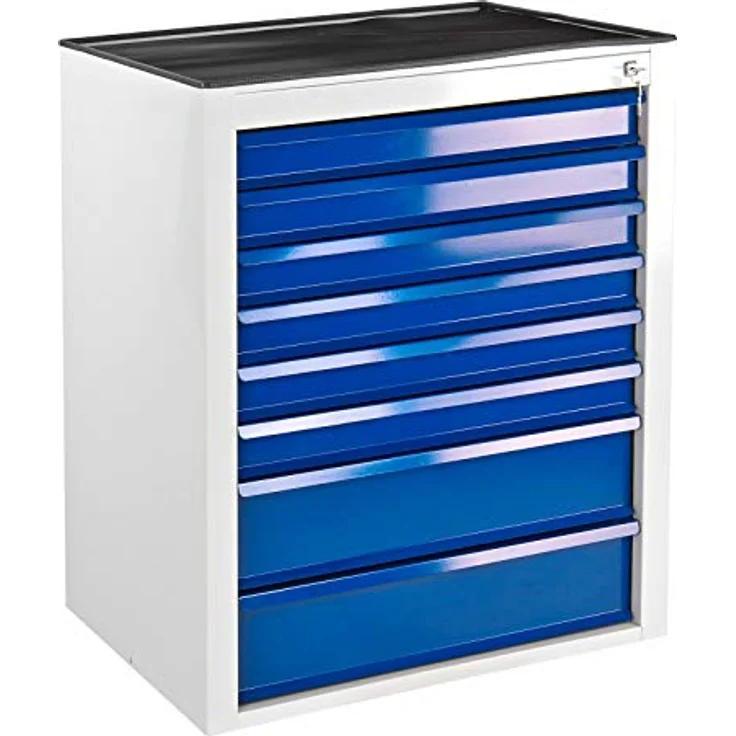 Schubladenschrank - Werkzeugschrank mammut, 8 Schubladen,RAL 7035 - 5012 – Bild 1