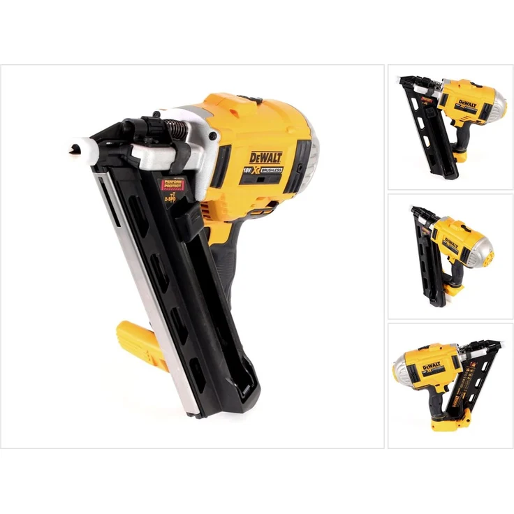 DeWALT 18V Akku-Nagler - Elektronagler, 90mm, für 18V XR-Akkus, Sicherheitsschalter, Schutzkappe, niedrige Vibrationen, kompakte Abmessungen, werkzeuglose Tiefeneinstellung via Stellrad, DCN692N – Bild 3