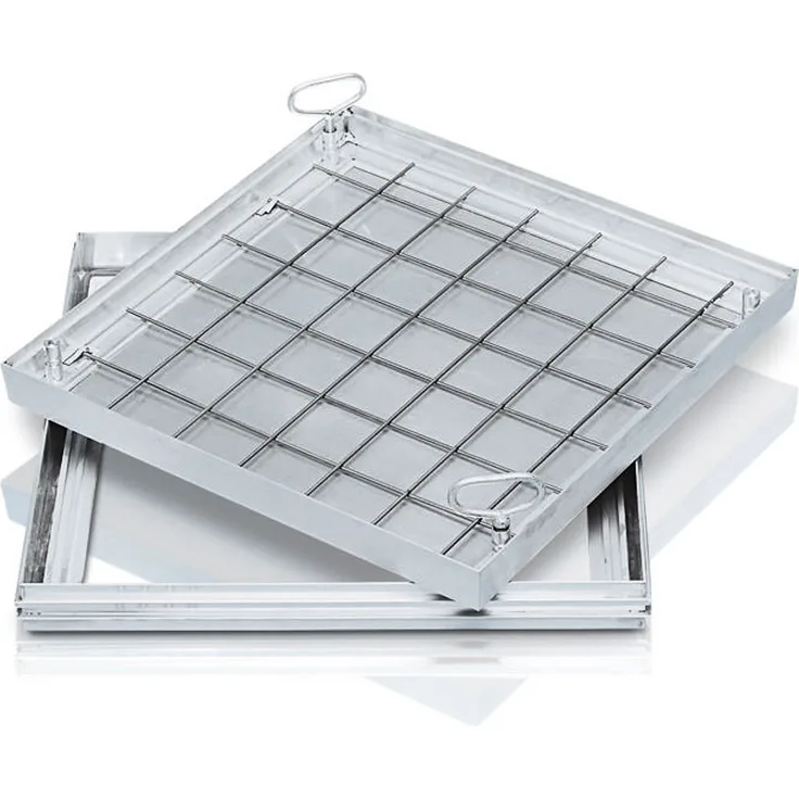 Zarges Aluminium Schachtabdeckung mit Wanne 600 mm x 600 mm
