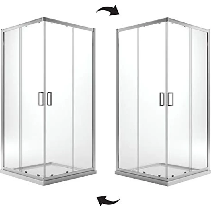 Eckeinstieg Duschkabine Quadratisch 75x75 H185 Transparent 6mm Glas Mod. Ready – Bild 8