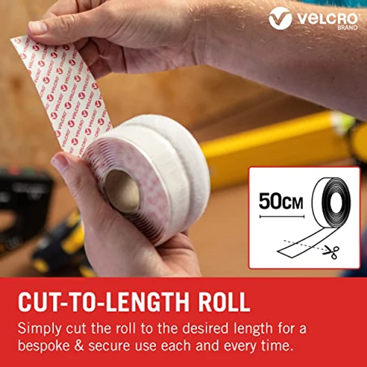 VELCRO Stick On - Selbstklebendes Klettband - 2 cm x 0.5 m - weiß – Bild 5