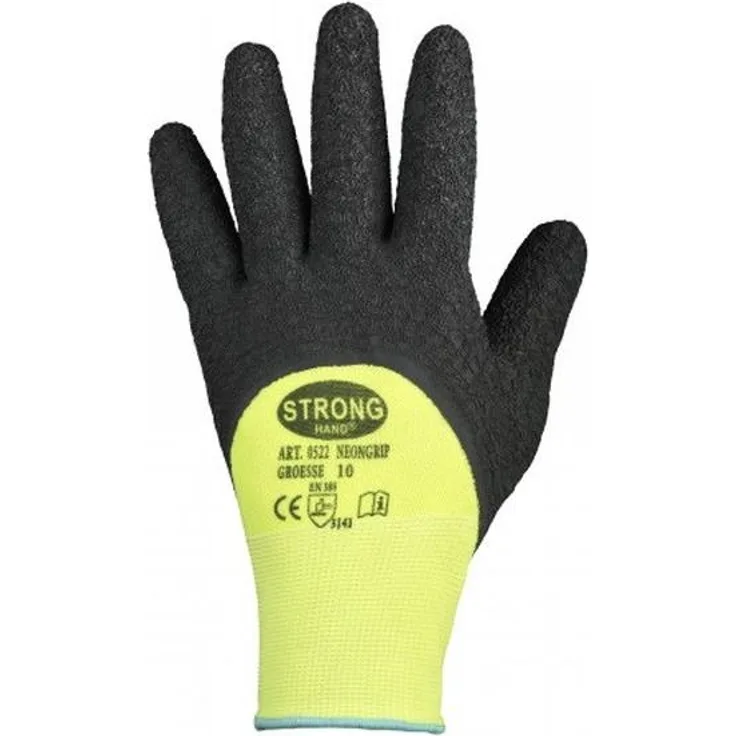 STRONGHAND Handschuh NEONGRIP Größe 11 neongelb-schwarz EN 420, EN 388 PSA-Kategorie II