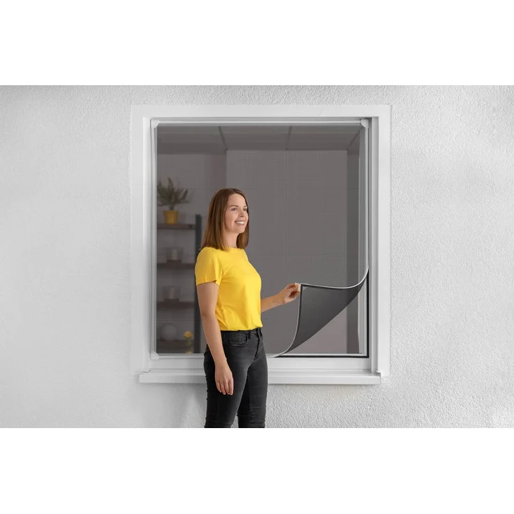 Schellenberg Fliegengitter-Magnetrahmen mit Fiberglasgewebe, zwei Farben, was... 120x120 - Weiß - Schellenberg – Bild 1
