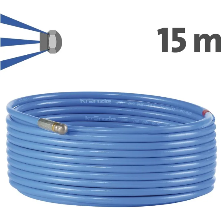Kränzle Rohrreinigungsschlauch 15 m, Stecksystem D12, 051677AKT