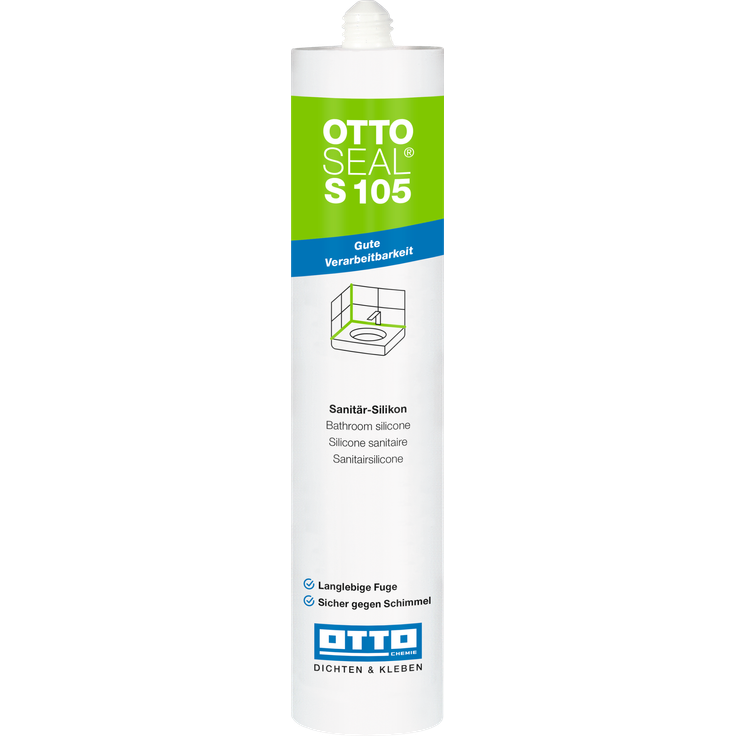 Ottoseal S105 Sanitär-Silikon 310ml Farbe Fugengrau C71