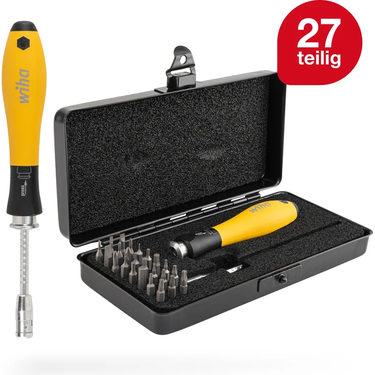 Wiha 7000EB26ESD Stahlkassette, BitBox mit Micro-Bits, Bestückung, 25-tlg, lose