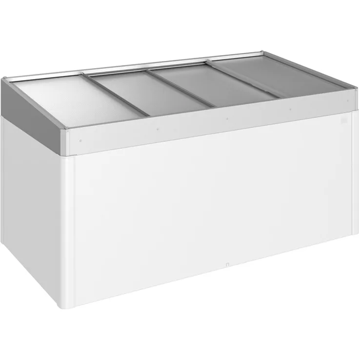Biohort Frühbeetaufsatz für Hochbeet 2x1 Hochbeet 201 x 102 cm silber