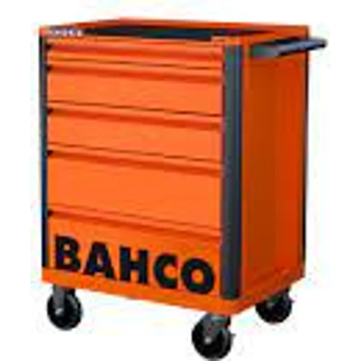 26 Zoll-E72-Werkstattwagen mit 5 Schubladen, orange, 693 mm × 510 mm × 955 mm