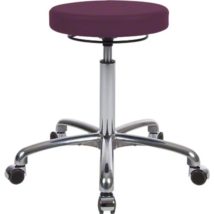 Drehhocker Exklusiv mit Komfort-Polster und Rollen, Rollhocker Arbeitshocker, Orchidee