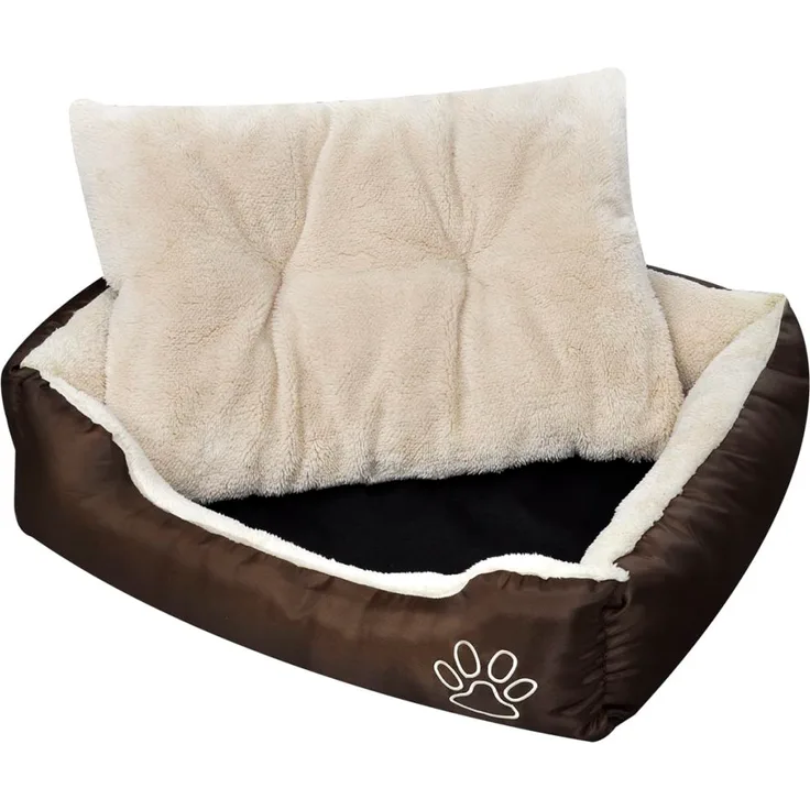 vidaXL Warmes Hundebett mit Polsterkissen XL