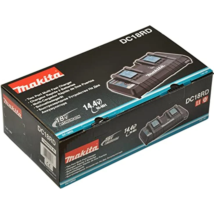 Makita DC18RD TwinPort Doppelladegerät NiMH Li-Ion 2 Ladeplätze mit LED Anzeige Schnellladung 230V Ausgangsspannung 18V – Bild 4