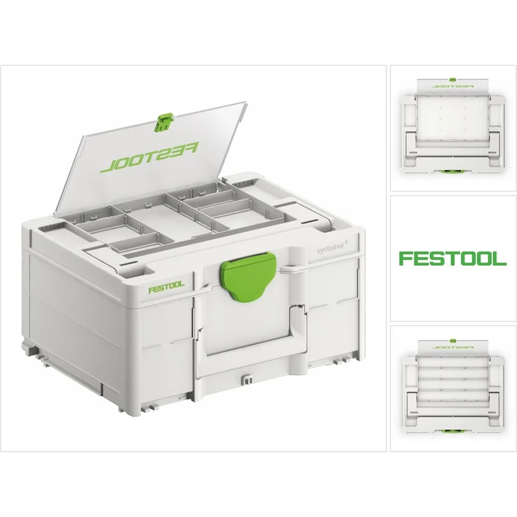 Festool SYS3 DF M 187 Systainer Werkzeugkoffer mit Deckelfach ( 577347 ) 396 x 296 x 187 mm 15,9 l koppelbar – Bild 1