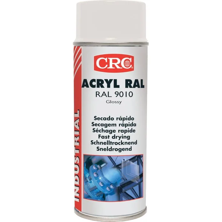 CRC Acrylfarbe, RAL 9010 Reinweiß, matt, 400 ml Spraydose
