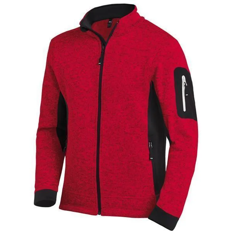 FHB CHRISTOPH Arbeitsfleecejacke rot - schwarz M