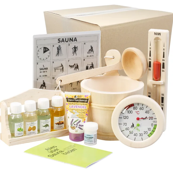 Eliga Sauna-Zubehör-Set "All-in" 12-teilig