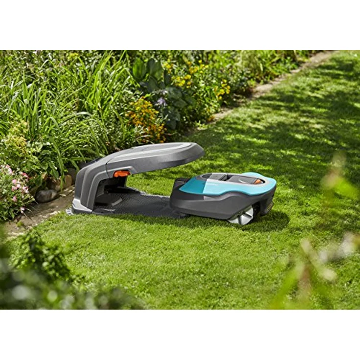GARDENA Garage für Mähroboter: Garage passend für GARDENA Sileno, Sileno+, smart Sileno, smart Sileno+, dient als Sonnenschutz und Regenschutz für Rasenroboter und Ladestation (4011-20) – Bild 8