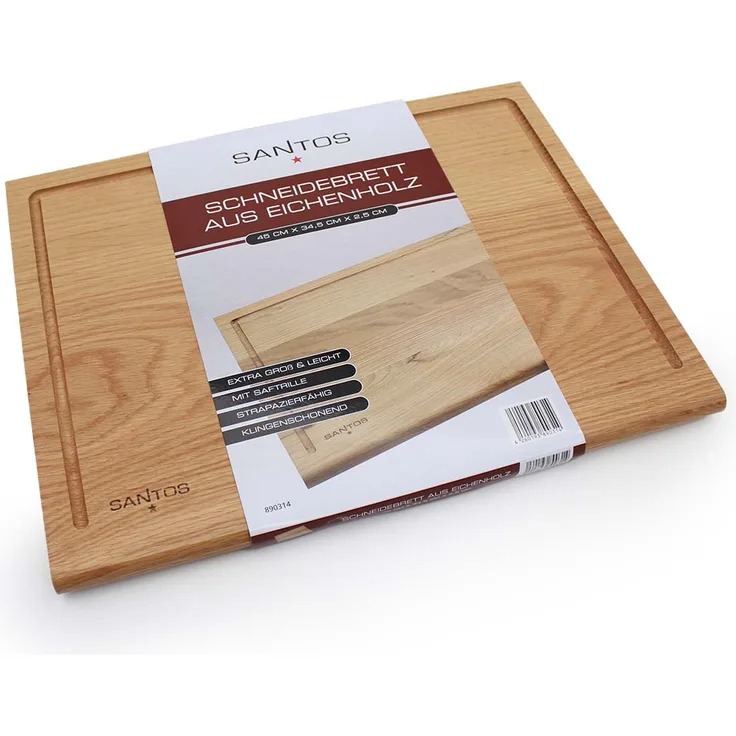 SANTOS Schneidebrett Eiche 45 x 34,5 x 2,5 cm