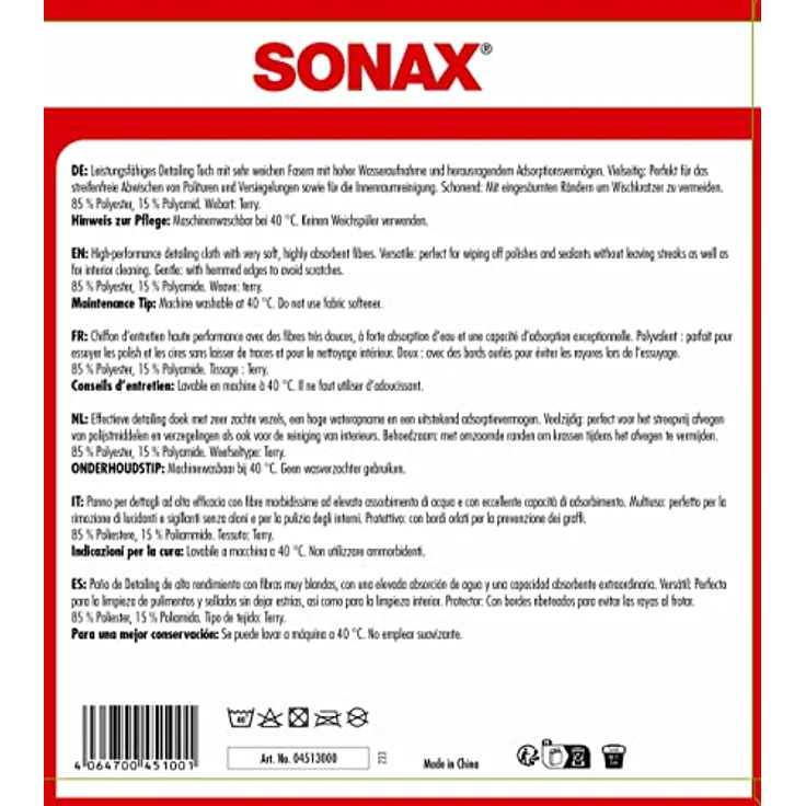 SONAX 04513000 Microfasertuch soft touch 50 Stück – Bild 2