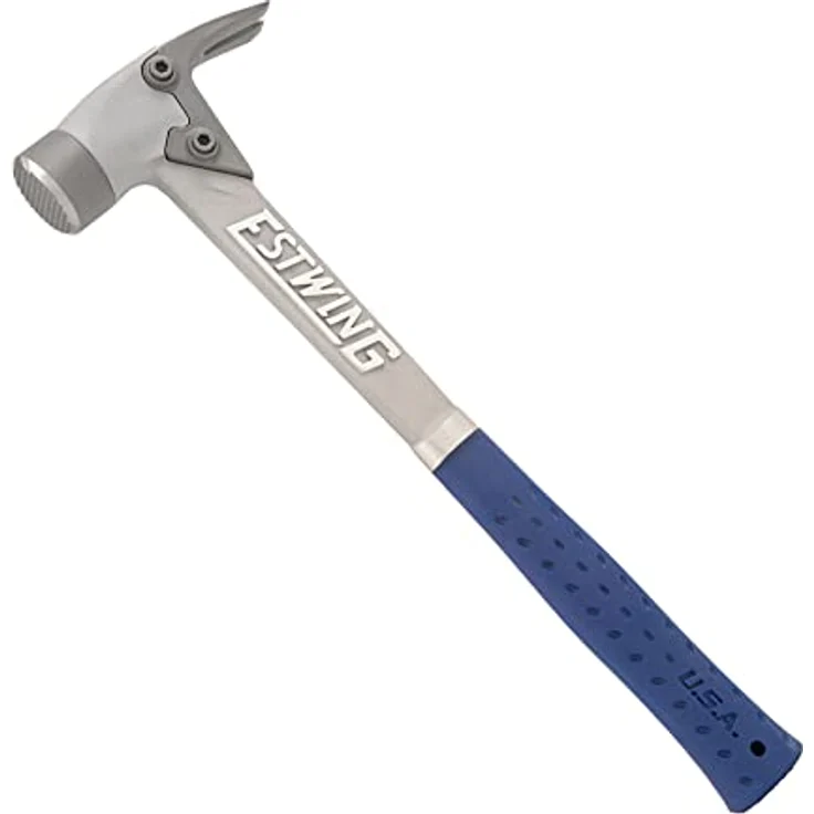 ESTWING AL-Pro Hammer mit blauen Vinylgriff 390g Kopfgewicht, geraut – Bild 1