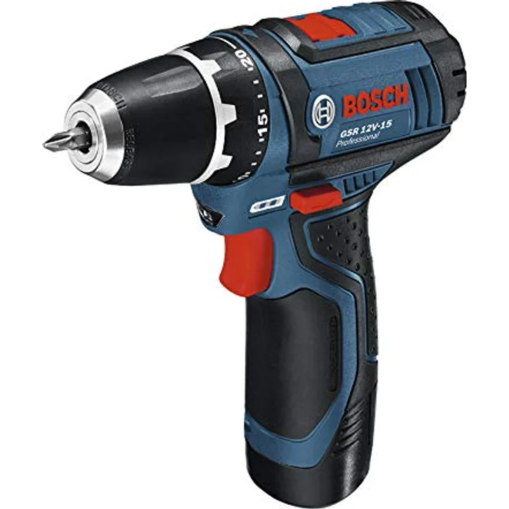 Bosch Professional Akku-Bohrschrauber GSR 12V-15 mit 2 Akkus 12 V, 2,0 Ah im Karton, Schwarz, Blau – Bild 4