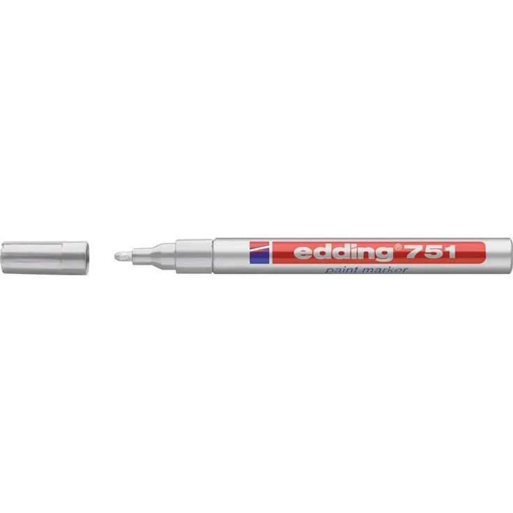 Edding Lackmarker 751 silber Strich-B.1-2mm Rundspitze EDDING VE: 10 – Bild 1