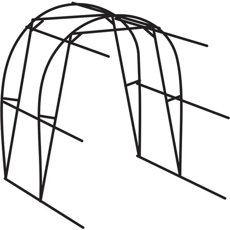 Westmann Gewächshaus-Verlängerung Tunnel Stahl Silber 200 x 200 cm