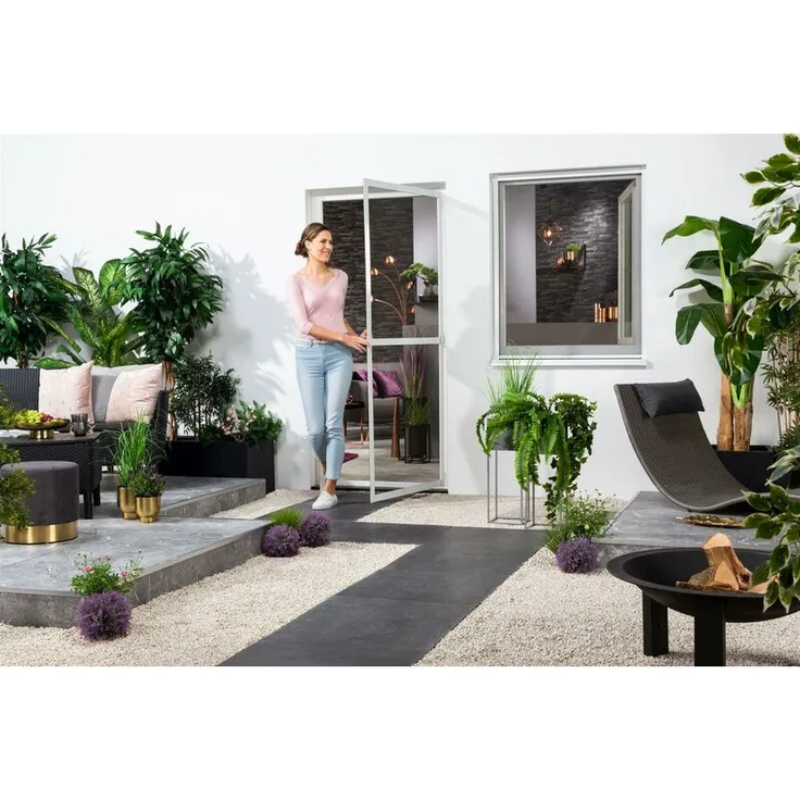 Hecht Türbausatz flächenbündig Compact 100x210 cm in Weiß