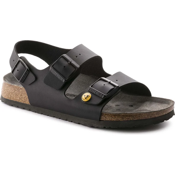 Birkenstock Milano BF ESD Unisex Sandale schwarz 45 EU – Bild 1