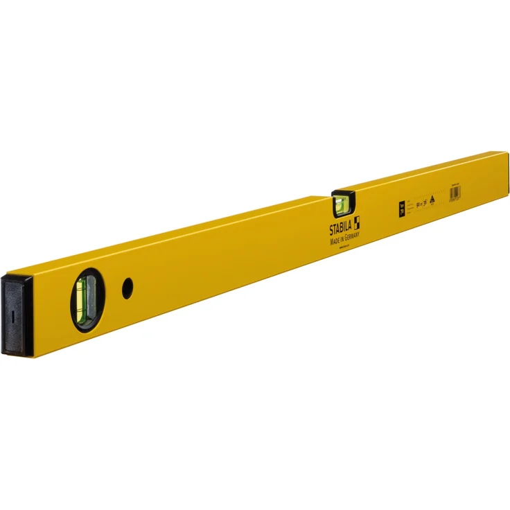 STABILA Wasserwaage Type 70, 90 cm, leichtes Alu-Profil, 1 Horizontal-Libelle, 1 Vertikal-Libelle, Made in Germany – Bild 1