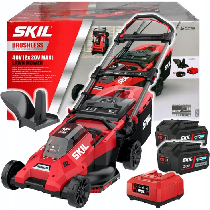 Skil Akku-Rasenmäher Skil 40V 0140 BA (2x4.0Ah) inkl. Akku und Ladegerät, 43cm