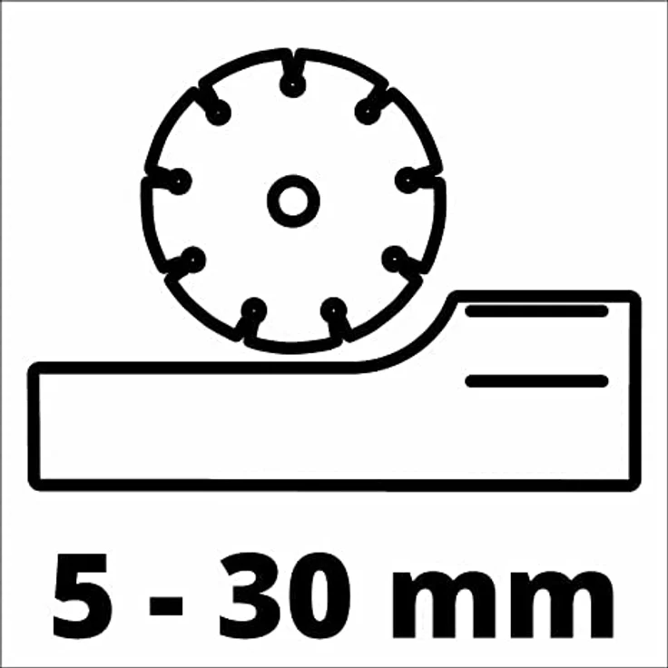 Einhell Mauernutfräse TE-MA 1500 W 4350735 mit 2 Diamant-Trennscheiben 30 mm Kabel 4 m 8500 U/min. – Bild 13