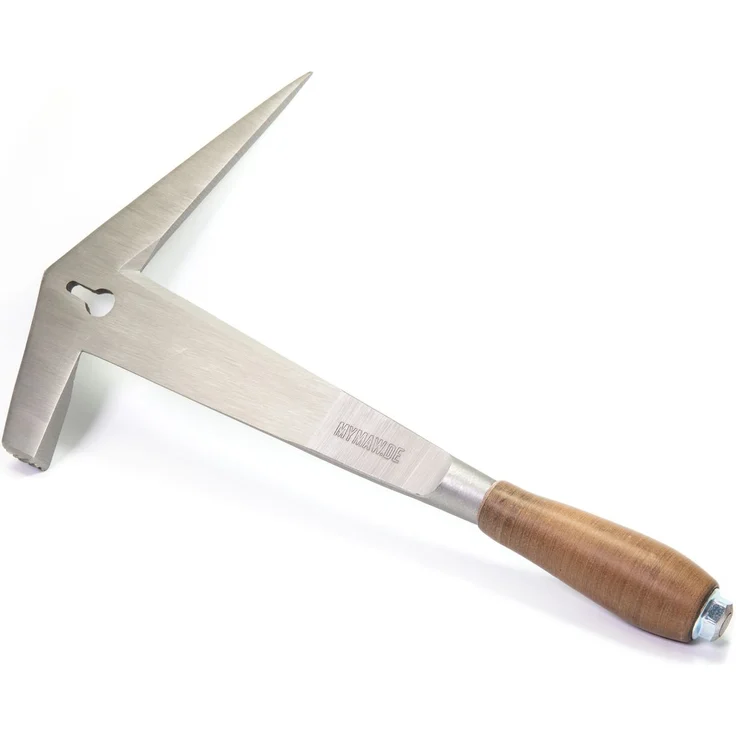 Schieferhammer mit Ledergriff rechts rechter Hammer für Schiefer rheinische Form - Preisvergleich – Bild 1