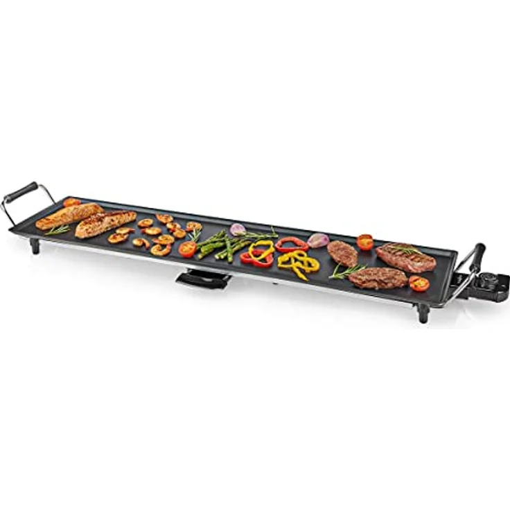 Teppanyaki Grill 1800 Watt 90 cm Grillfläche.Gesamtgröße 106 x 27 cm - Schwarz klein Elektrogrill – Bild 2