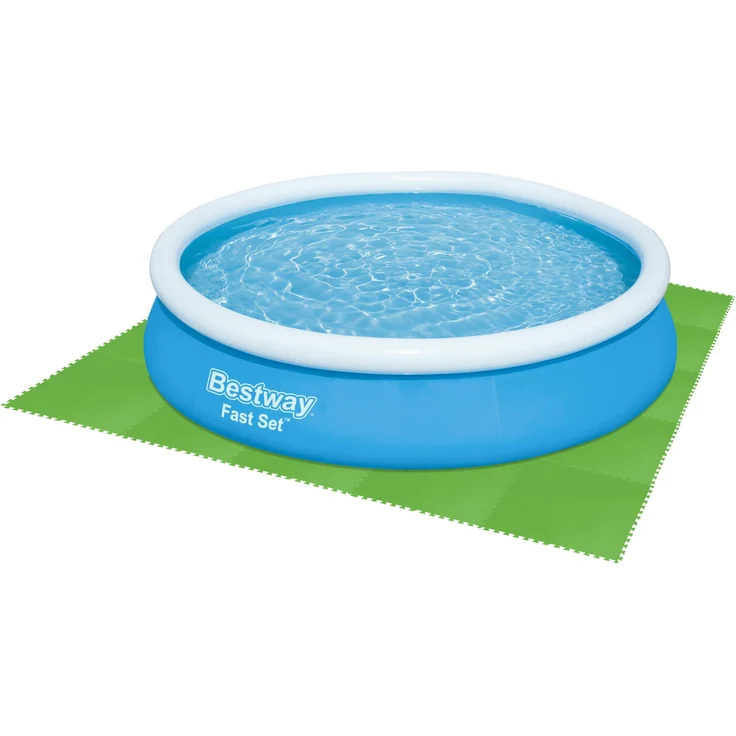 Bestway Flowclear Bodenschutzfliesen Set Bodenplane, grün, 78 x 78 cm – Bild 7