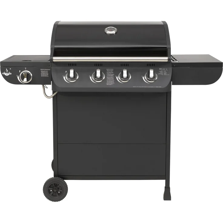 Barbecue El Fuego Gasgrill Columbus mit 4 Brenner 1 Seitenbrenner BBQ für 6-8 Personen Grillfläche 68 x 41 cm 2788 cm² , Piezozündung 2 Seitenablagen – Bild 3