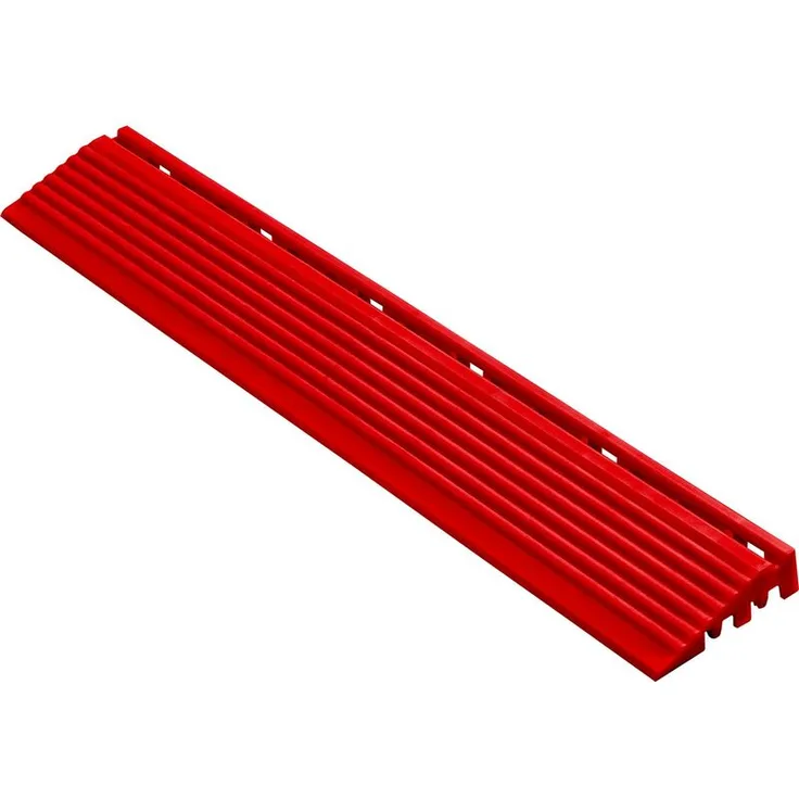 florco® Seitenteil für 40 x 40 cm Klickfliesen, rot, 40 x 6,2 x 1,8 cm, 4 Stück/Pack