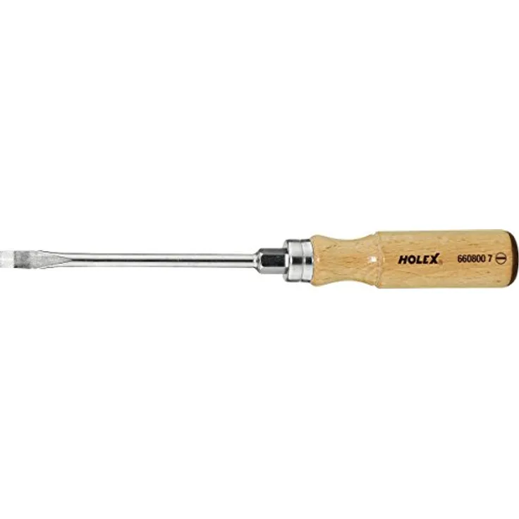 HOLEX Schraubendreher mit Holzheft Schneidenbreite 7 mm