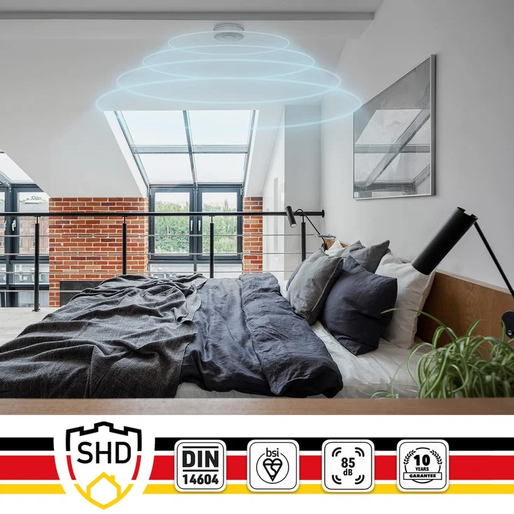 Rauchmelder DOF39 mit Magnetic Mount Magnethalterung im Set Weiß – Bild 4