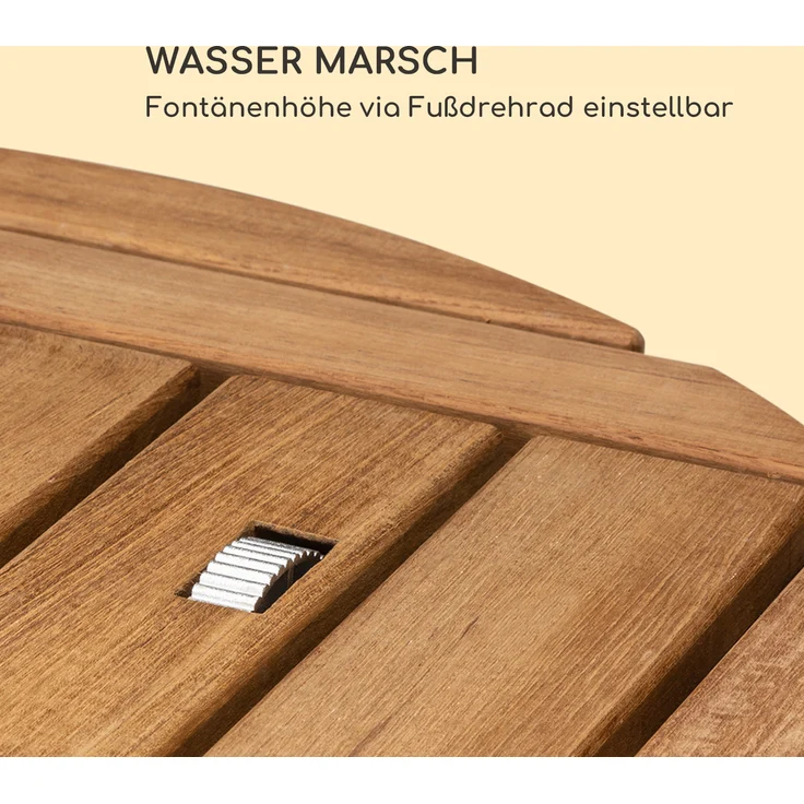 Cool Breeze Gartendusche Aluminium Teakholz Tragegriff Silber – Bild 5