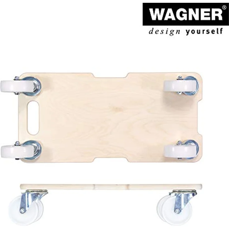 Transporthilfe MM 1326, 59 x 29 x 13,5 cm, harte Rollen Ø 100 mm, Rollenlager, Multiplex Birke FSC®, Tragkraft 400 kg – Bild 8