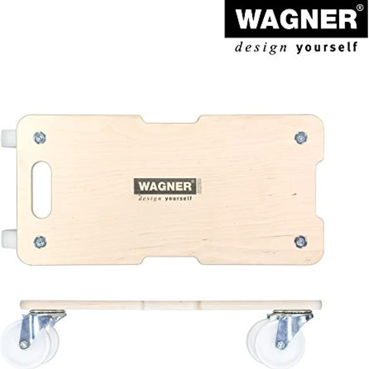 Transporthilfe MM 1326, 59 x 29 x 13,5 cm, harte Rollen Ø 100 mm, Rollenlager, Multiplex Birke FSC®, Tragkraft 400 kg – Bild 7